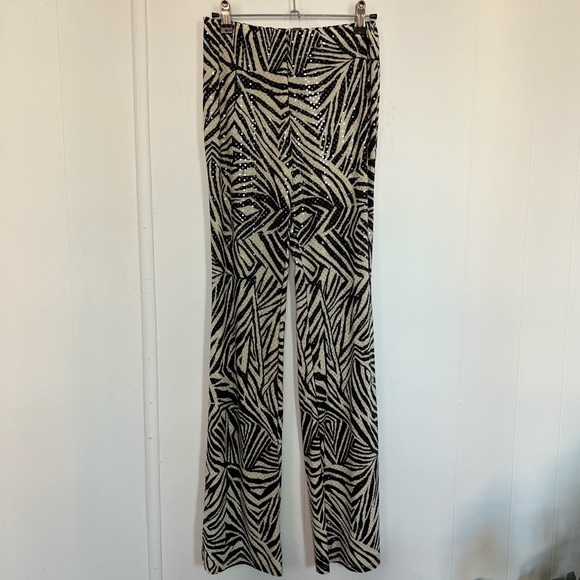 Y2K vintage zebra print sparkly sequin pant - Picture 1 of 3